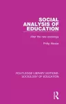 Social Analysis of Education cover