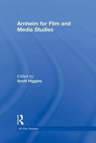 Arnheim for Film and Media Studies cover