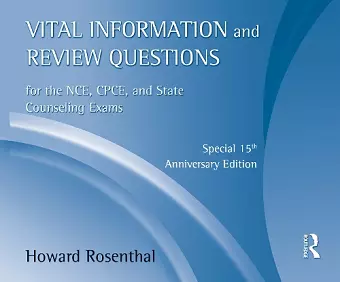 Vital Information and Review Questions for the NCE, CPCE, and State Counseling Exams cover