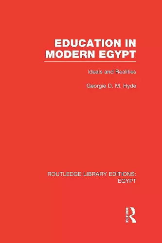 Education in Modern Egypt (RLE Egypt) cover