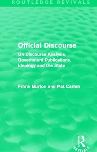 Official Discourse (Routledge Revivals) cover