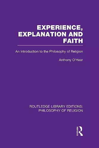 Experience, Explanation and Faith cover