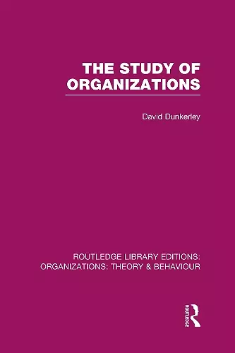 The Study of Organizations cover