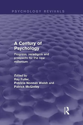 A Century of Psychology (Psychology Revivals) cover