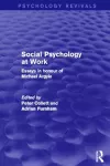 Social Psychology at Work (Psychology Revivals) cover