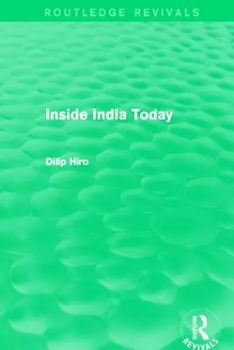 Inside India Today (Routledge Revivals) cover