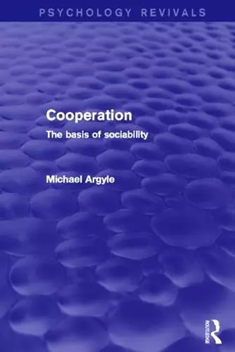 Cooperation (Psychology Revivals) cover