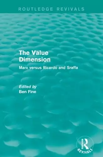 The Value Dimension (Routledge Revivals) cover