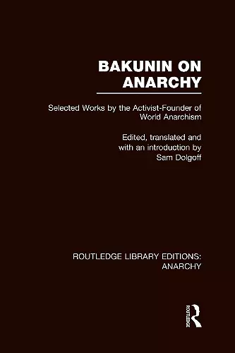 Bakunin on Anarchy (RLE Anarchy) cover