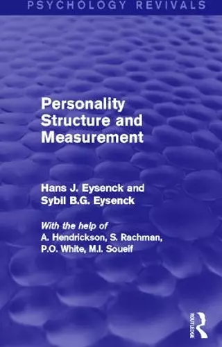 Personality Structure and Measurement cover