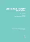 Accounting History 1976-1986 (RLE Accounting) cover