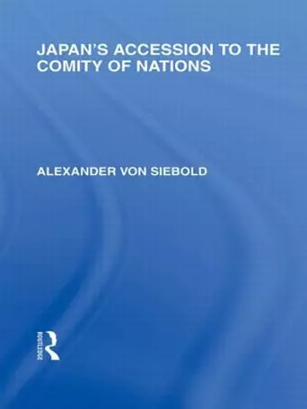 Japan's Accession to the Comity of Nations cover