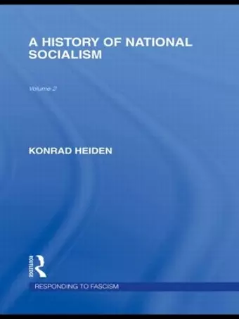 A History of National Socialism (RLE Responding to Fascism) cover