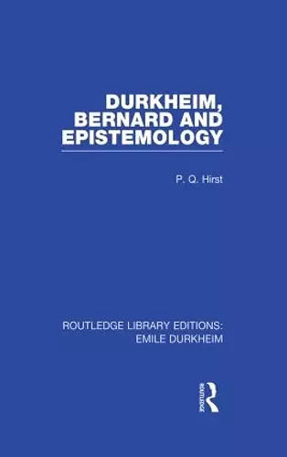 Durkheim, Bernard and Epistemology cover