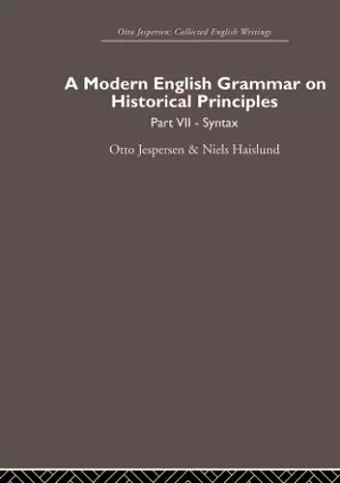 A Modern English Grammar on Historical Principles cover