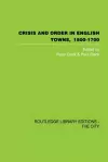 Crisis and Order in English Towns 1500-1700 cover