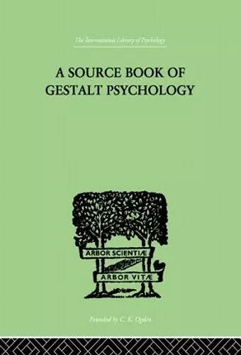 A Source Book Of Gestalt Psychology cover