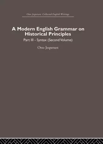 A Modern English Grammar on Historical Principles cover