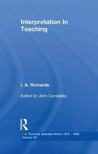 Interpretation In Teaching V 8 cover