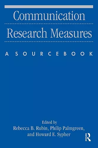 Communication Research Measures cover