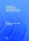 Handbook of Counseling and Psychotherapy in an International Context cover