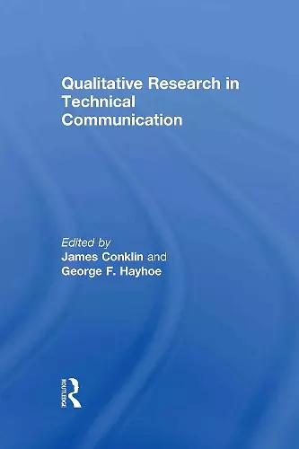 Qualitative Research in Technical Communication cover