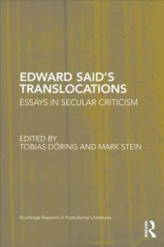 Edward Said's Translocations cover