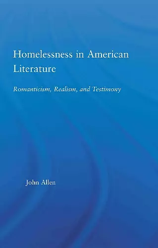 Homelessness in American Literature cover