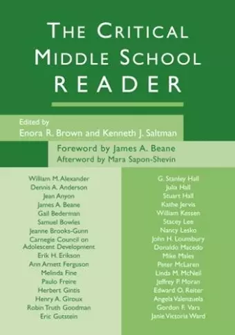 The Critical Middle School Reader cover