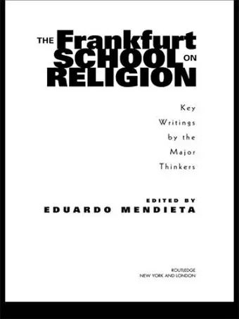 The Frankfurt School on Religion cover