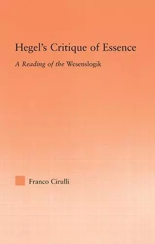 Hegel's Critique of Essence cover