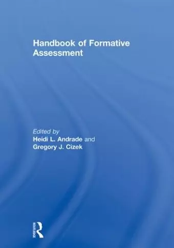 Handbook of Formative Assessment cover