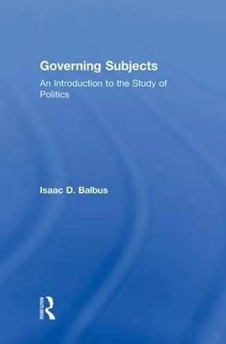 Governing Subjects cover