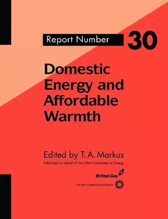 Domestic Energy and Affordable Warmth cover