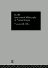 Intl Biblio Pol Sc 1963 Vol 12 cover