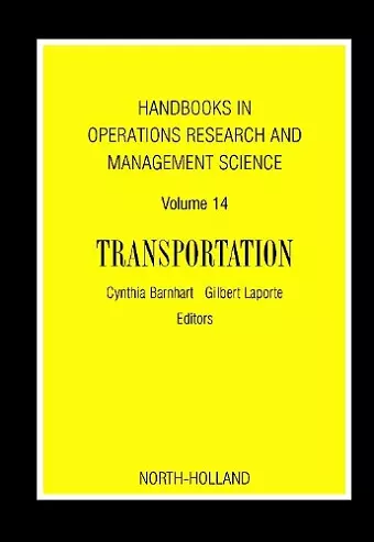 Handbooks in Operations Research and Management Science: Transportation cover