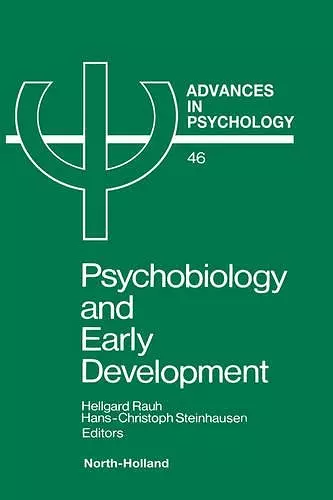 Psychobiology and Early Development cover