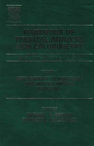 Handbook of Thermal Analysis and Calorimetry cover