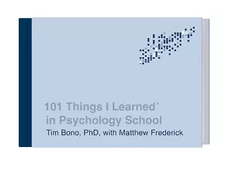 101 Things I Learned in Psychology School cover