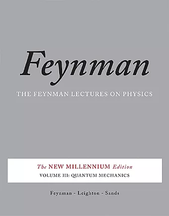 The Feynman Lectures on Physics, Vol. III cover