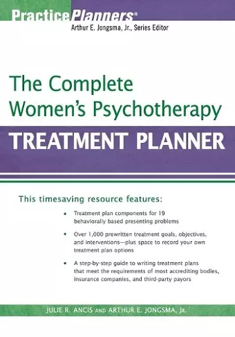 The Complete Women's Psychotherapy Treatment Planner cover