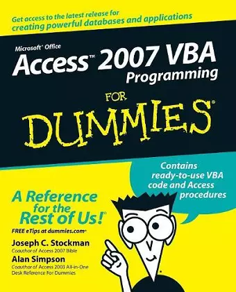 Access 2007 VBA Programming For Dummies cover