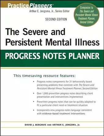 The Severe and Persistent Mental Illness Progress Notes Planner cover