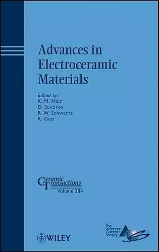 Advances in Electroceramic Materials cover