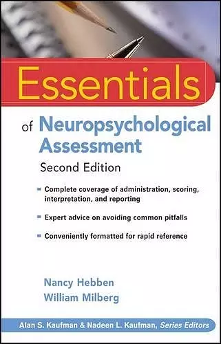 Essentials of Neuropsychological Assessment cover