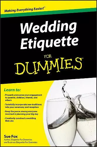 Wedding Etiquette For Dummies cover