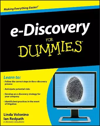 e-Discovery For Dummies cover