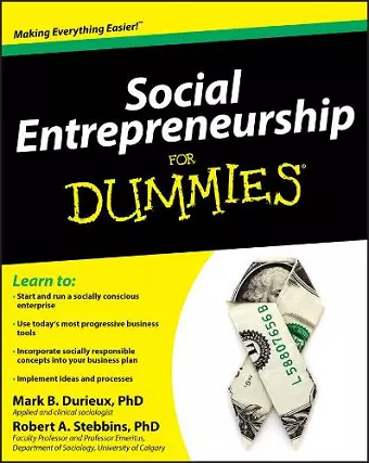 Social Entrepreneurship For Dummies cover