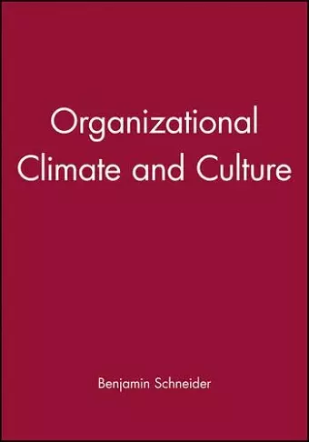 Organizational Climate and Culture cover