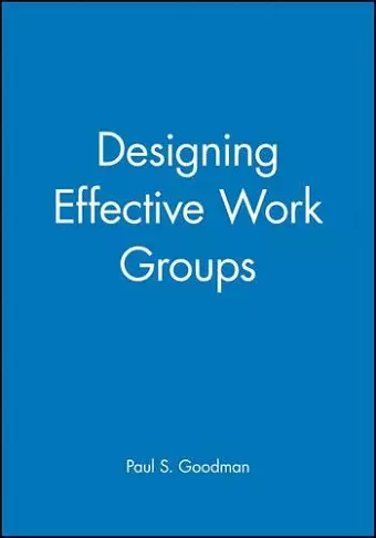 Designing Effective Work Groups cover